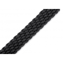 Gurtband geflochten für Taschengriffe Breite 20 mm - schwarz