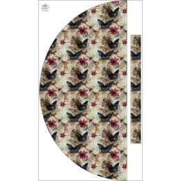 Maxirock Panel - Viskose Jersey/ Butterfly & flowers wz.14