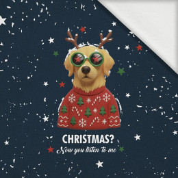 CHRISTMAS DOG M. 5 - Paneel (60cm x 50cm) Sommersweat mit Elastan ITY