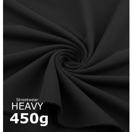 Diagonal-French Terry / HEAVY 450g - SCHWARZ