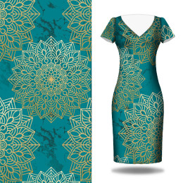 MANDALA m. 5 / smaragd - Kleid-Panel