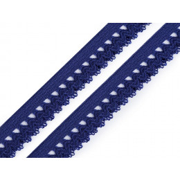 Gummi Spitzenband  15 mm - dunkelblau