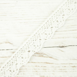 Baumwoll Spitzenband 20mm - weiß