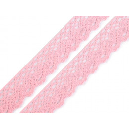 Baumwoll Spitzenband 28 mm - rosa