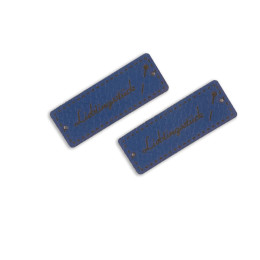 Lieblingsstück Label - Nähnadel 1,5x4 cm - dunkelblau