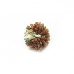 Pompon handgefertigt 4 cm - grün melange