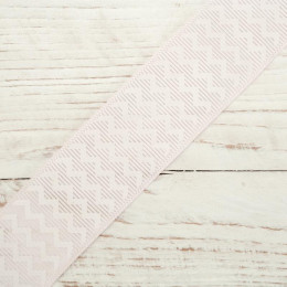 Ripsband mit Zickzack 25mm - gedecktes rosa