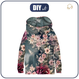 Sweatshirt mit Schalkragen und Fledermausärmel (FURIA) - VINTAGE FLOWERS M. 1 - Nähset