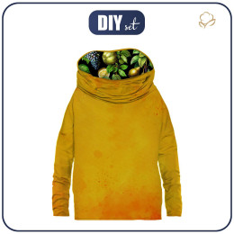 Sweatshirt mit Schalkragen und Fledermausärmel (FURIA) - YELLOW SPECKS / paradiesfrüchte ms. 1 - Nähset