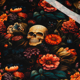FLOWERS AND SKULL - Single Jersey Sommersweat