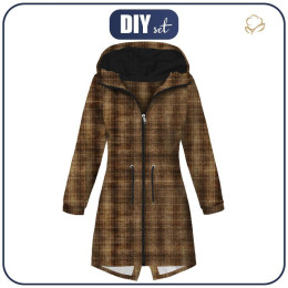 DAMENPARKA (ANNA) - HERBST KARO / braun (HERBSTFARBEN) - Softshell XL