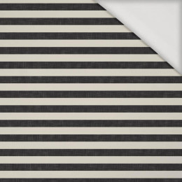 50cm STREIFEN 1x1 - acid ecru / acid schwarz - Viskose Jersey