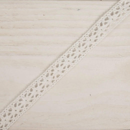 Baumwoll Spitzenband 12mm - weiß