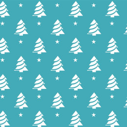 WEIHNACHTSBÄUME MIT STERNEN / dunkeltürkis
