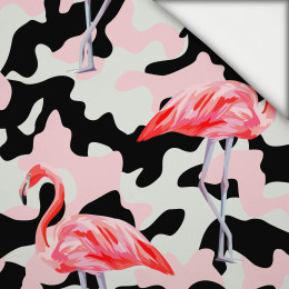 CAMOUFLAGE FLAMINGOS - leichte Maschenware angeraut