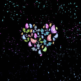 HEART / Schmetterlinge - Paneel (60cm x 50cm)
