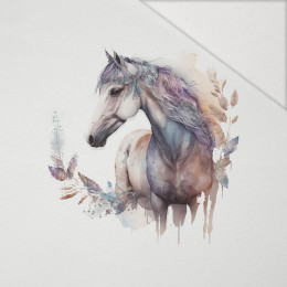 WATERCOLOR HORSE - Paneel (75cm x 80cm) Hydrophober angerauter Wintersweat