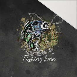 FISHING TIME - Paneel (75cm x 80cm) Hydrophober angerauter Wintersweat