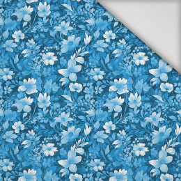 TRANQUIL BLUE / FLOWERS - Lycra 300g