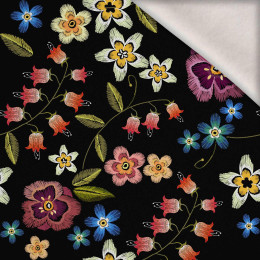 BLUMEN - Wintersweat angeraut mit Elastan ITY