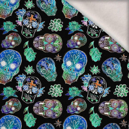 NEON TOTENKÖPFE Ms. 1 (DIA DE LOS MUERTOS) - Wintersweat angeraut mit Elastan ITY