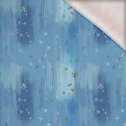 SCHNEEHIMMEL / hellblau (VERZAUBERTER WINTER) - Wintersweat angeraut mit Elastan ITY
