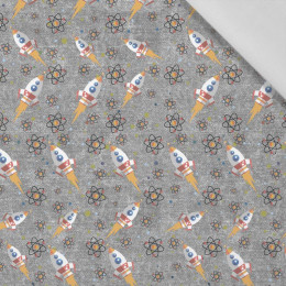 RAKETEN (WELTRAUMEXPEDITION) / ACID WASH Grau - Baumwoll Webware
