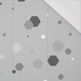 HEXAGON / grau  - Single-Jersey mit Elastan