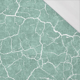 VERBRANNTE ERDE (weiß) / ACID WASH (modern mint) - bio single jerset mit Elastan Sommersweat