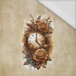 STEAMPUNK CLOCK - Paneel (75cm x 80cm) Wasserabweisende Webware