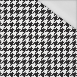 60cm SCHWARZER HAHNENTRITT / WEIẞ - Wasserabweisende Webware