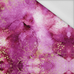 BLUMEN / goldener Umriss Ms. 2 / AQUARELL MARMOR - Wasserabweisende Webware