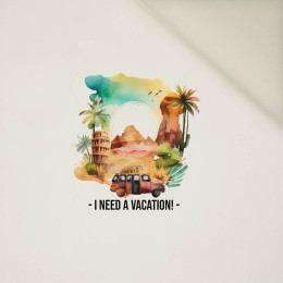 I NEED A VACATION - Paneel (40cm x 40cm)  Polster- Velours