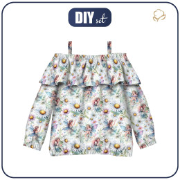 Carmenausschnitt Bluse (VIKI) - FAIRY WORLD ms.7  - Nähset 