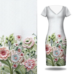 FLOWERS 3D Ms. 16 - Kleid-Panel Leinen 100%