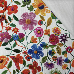 FLOWERS 3D M. 1 - Baumwoll Musselin
