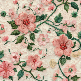 FLOWERS 3D M. 5 - Nylonstoff PUMI