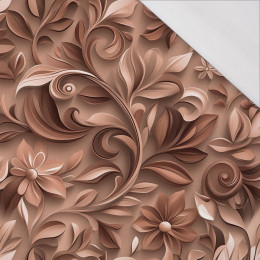 FLOWERS WZ.2/ Mocha Mousse  - Single Jersey