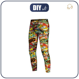 JUNGS THERMO LEGGINGS (HUGO) - CAMOUFLAGE BUNT - Nähset 140