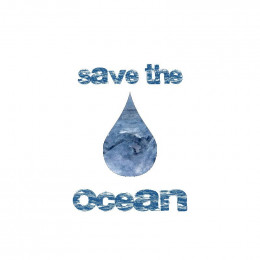 TROPFEN (Save the ocean) / weiß - Single Jersey TE210