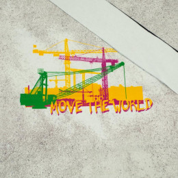 MOVE THE WORLD / grün - Paneel Single Jersey TE210