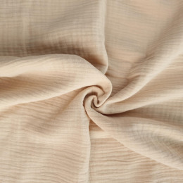 Baumwoll Musselin Double Gauze - BEIGE