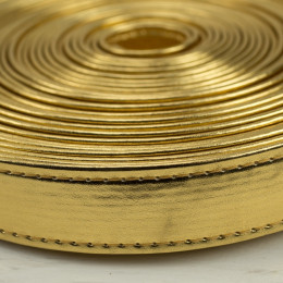 Kunstleder Taschengurtband 25 mm - gold