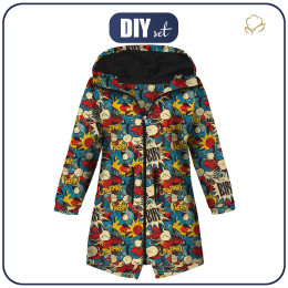 KINDERPARKA (ARIEL) -  RETRO COMICS wz.1 - Nähset