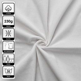 RIB JERSEY- weiß