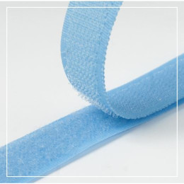 Klettverschluss Breite 20mm , komplett - GADAMPFTEN BLAU