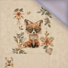 FOX STEAMPUNK FOREST - panoramisches Paneel  Softshell (60cm x 155cm)