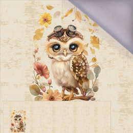 OWL STEAMPUNK FOREST M. 2 - panoramisches Paneel  Softshell (60cm x 155cm)