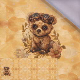 BEAR STEAMPUNK FOREST M. 1 - panoramisches Paneel  Softshell (60cm x 155cm)