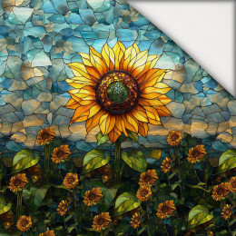 STAINED GLASS WZ.10 - Paneel (75cm x 80cm) leichte Maschenware angeraut